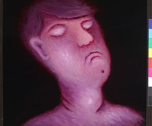 Glava mladića,1992.staklo